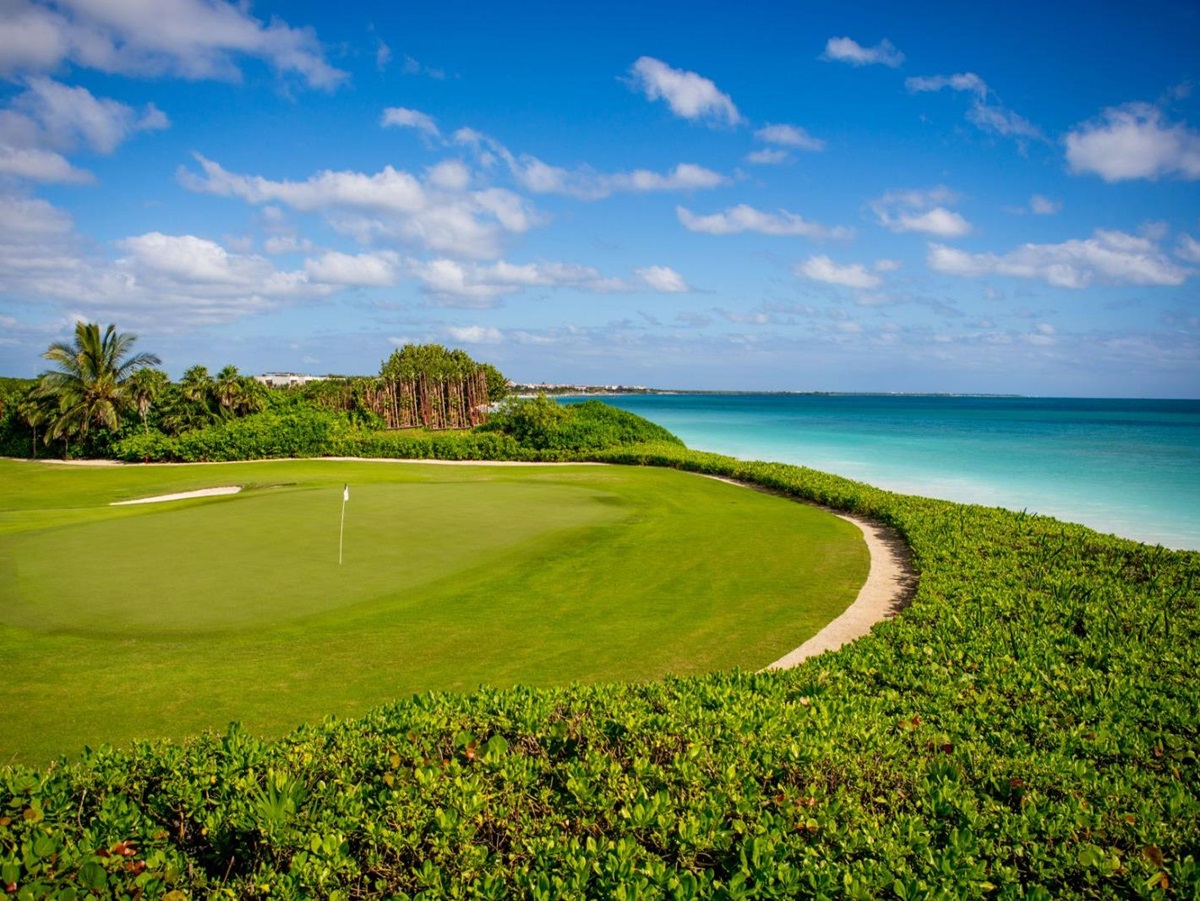 Golf course on the grounds of Rosewood Mayakoba on the Riviera Maya in Mexico