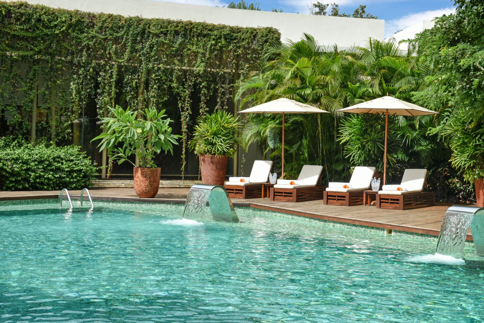 Hydrotherapy pool at Rosewood Mayakoba on the Riviera Maya in Mexico