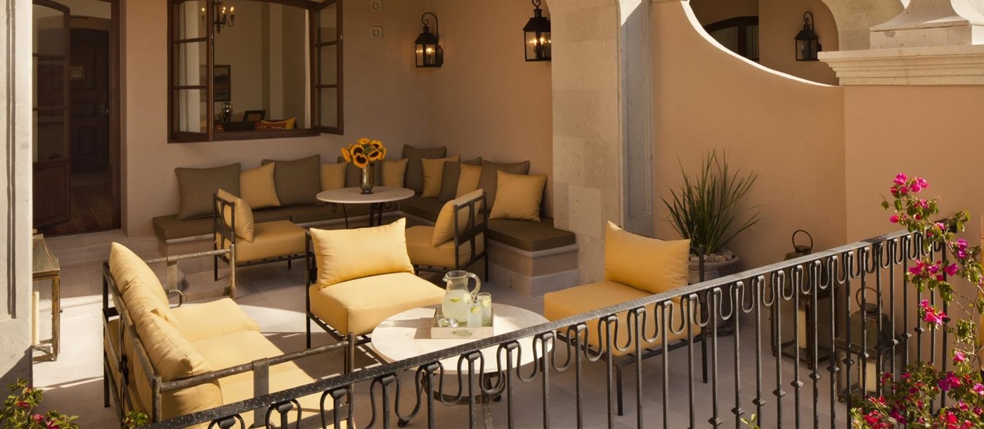 Terrace at Rosewood San Miguelle de Allende in Mexico
