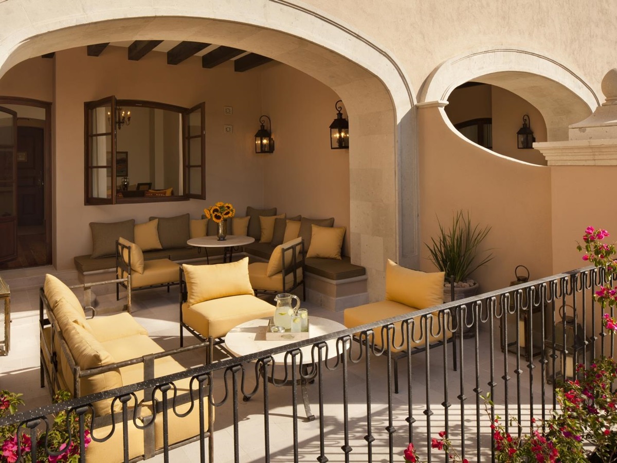 Terrace at Rosewood San Miguelle de Allende in Mexico