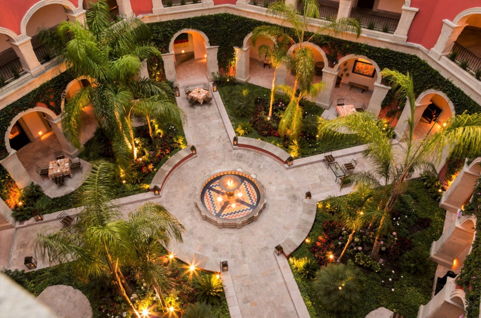 Courtyard at Rosewood San Miguel de Allende in Mexico