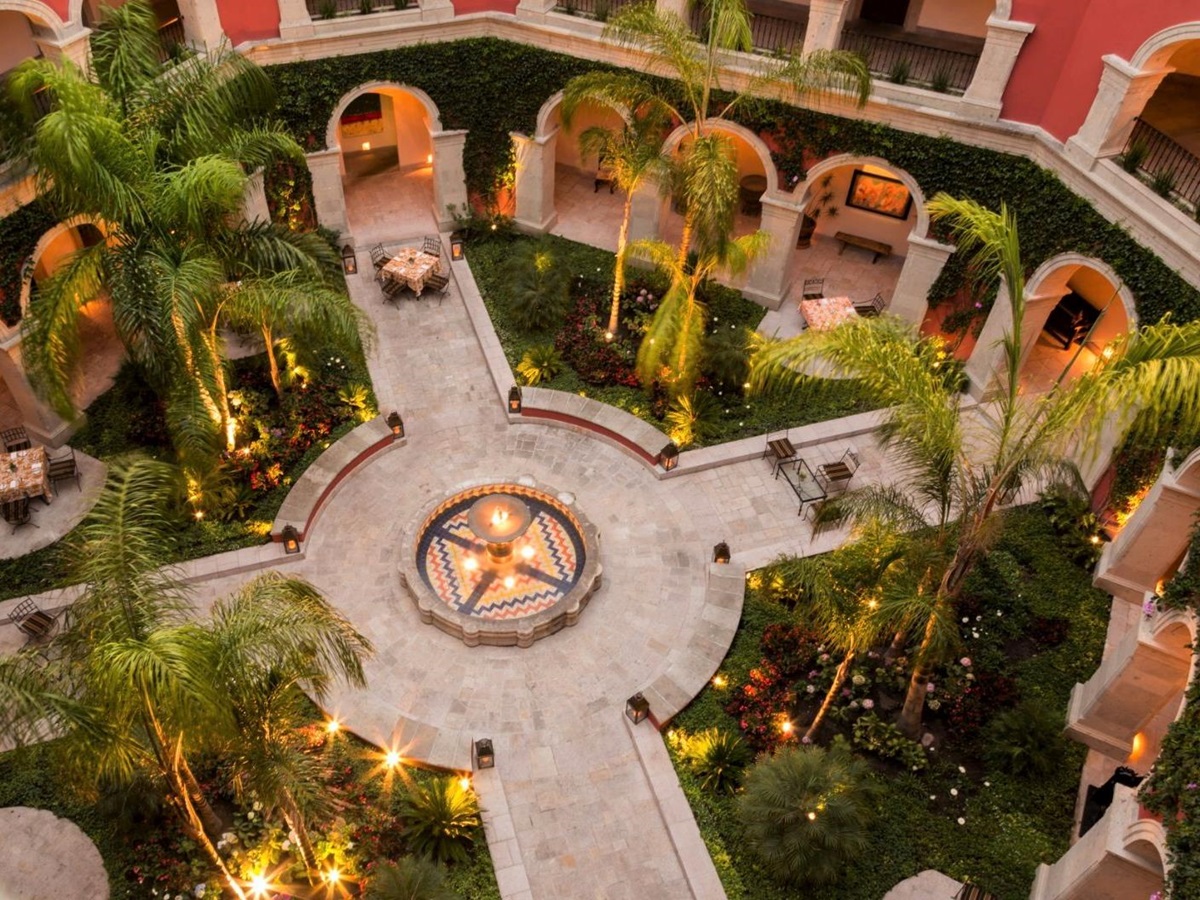 Courtyard at Rosewood San Miguel de Allende in Mexico