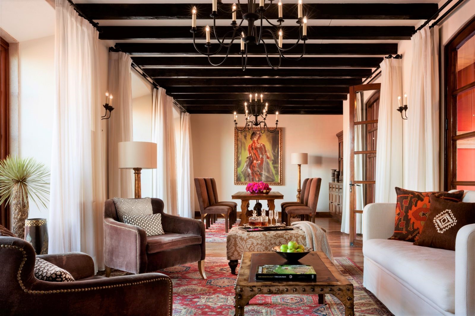 Living area at Rosewood San Miguel de Allende in Mexico