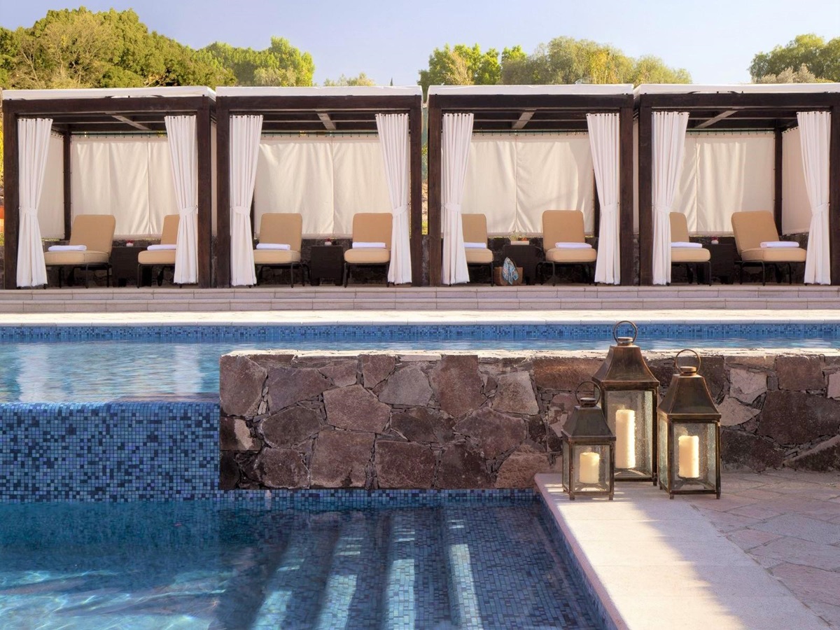 pool beds at Rosewood San Miguel de Allende in Mexico