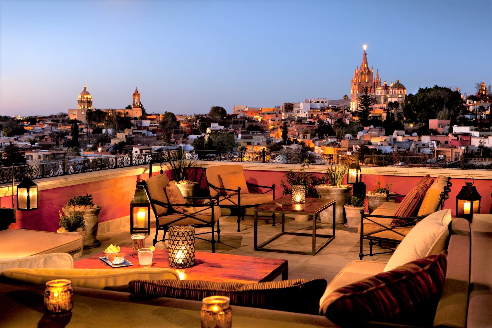 Roof bar at Rosewood San Miguel de Allende in Mexico