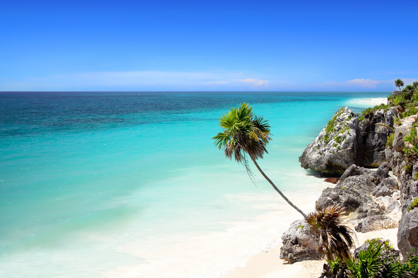 Beach at Tulum in Mexico