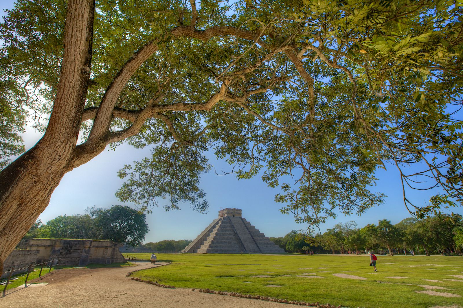 The massive Step Pyramid at the the ancient city of Chichen Itza