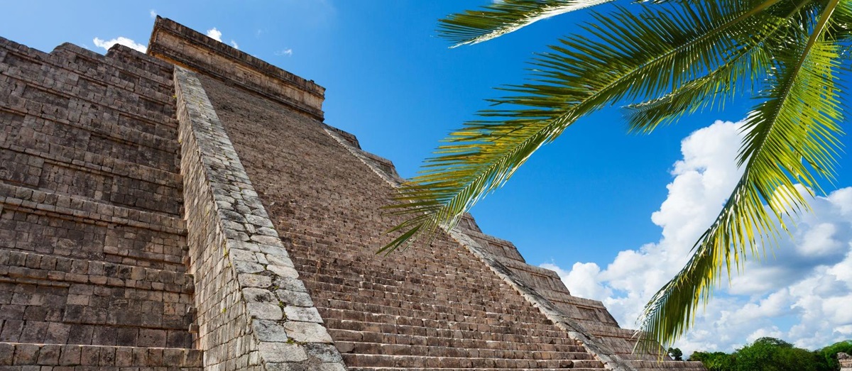 Steps leading up to Chichen Itza on the Yucatan Peninsula