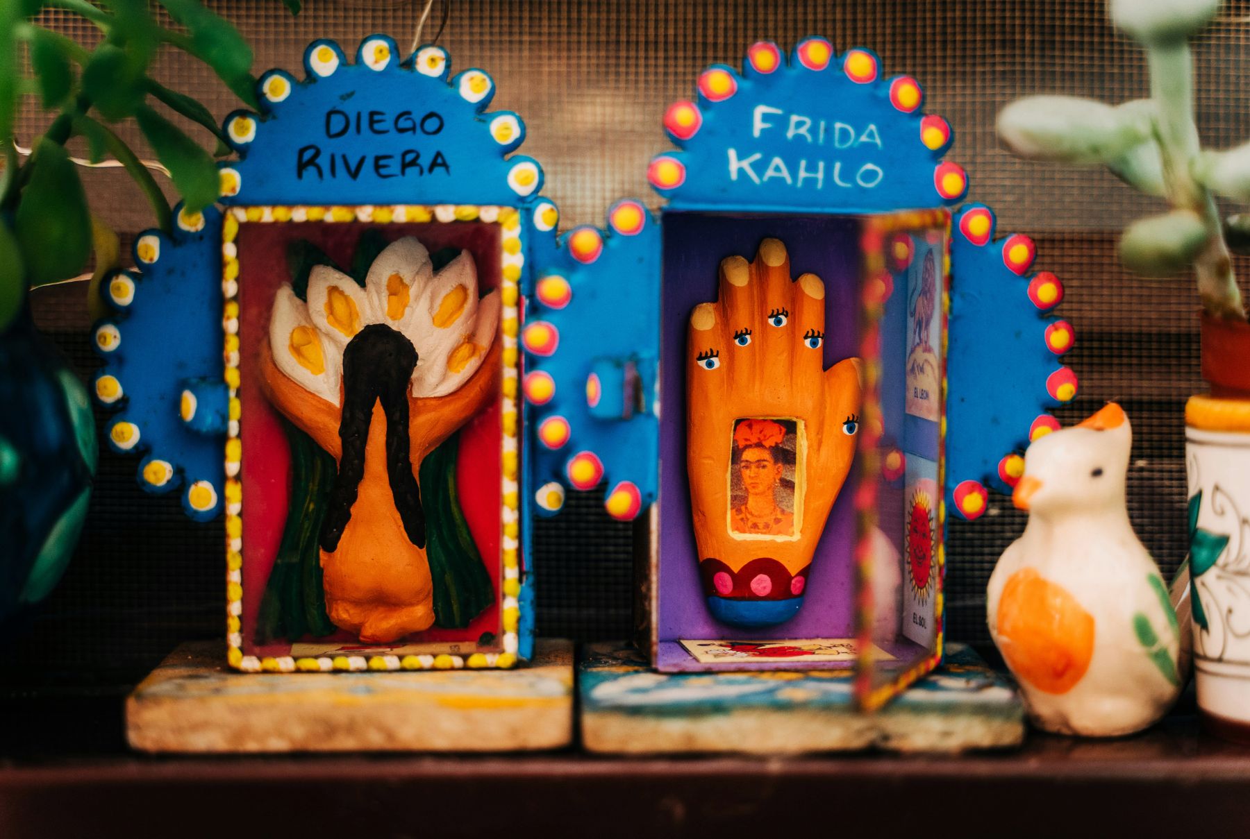 Frida Kahlo and Diego Rivera ornaments