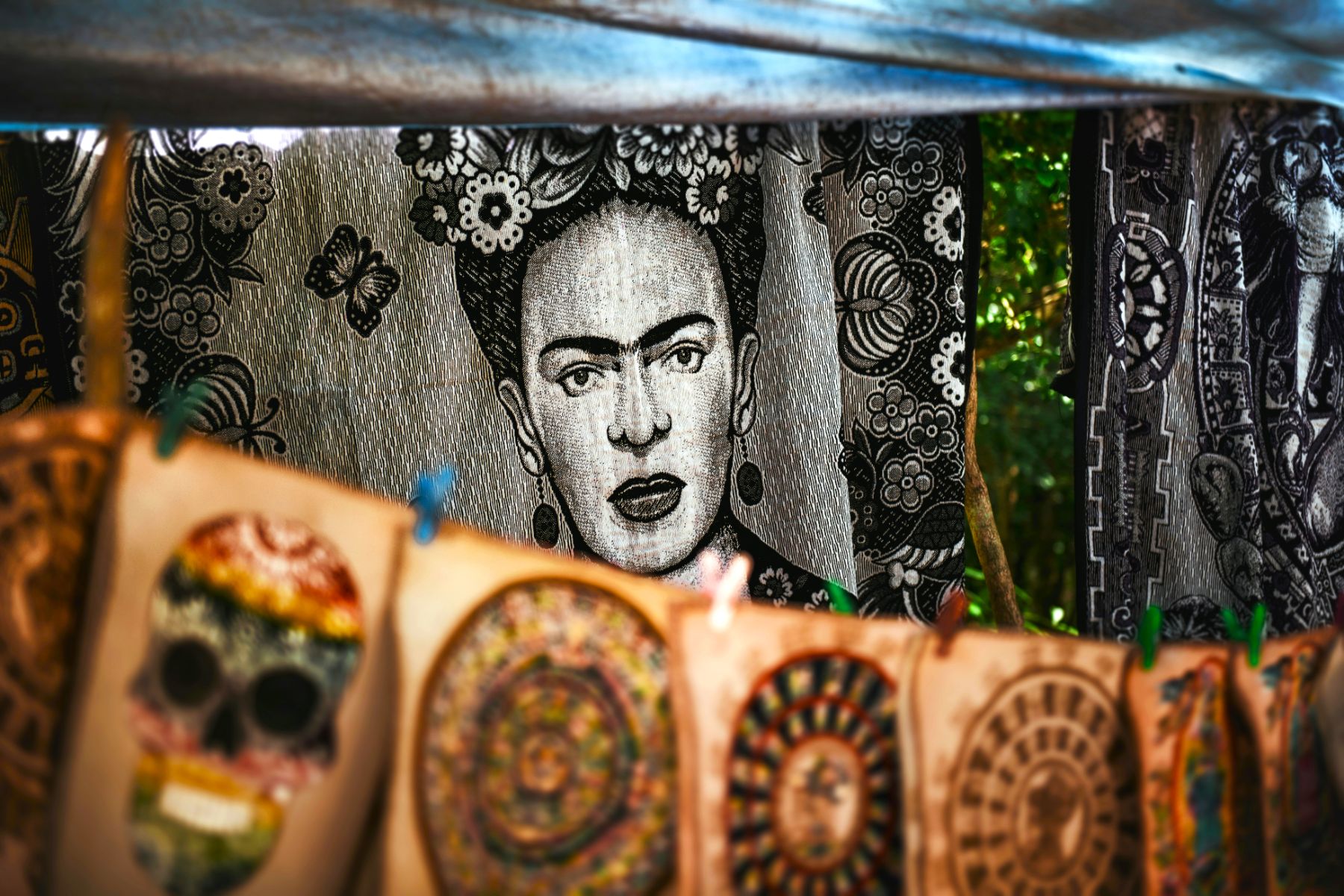 Frida Kahlo printed on textiles