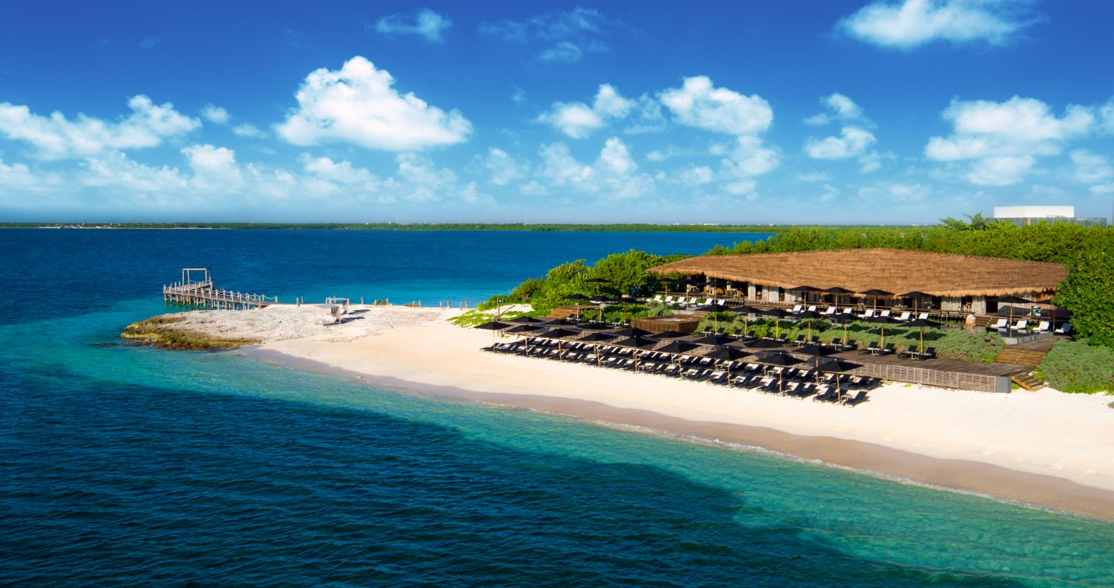 Aerial view of Nizuc resort on the Riviera Maya