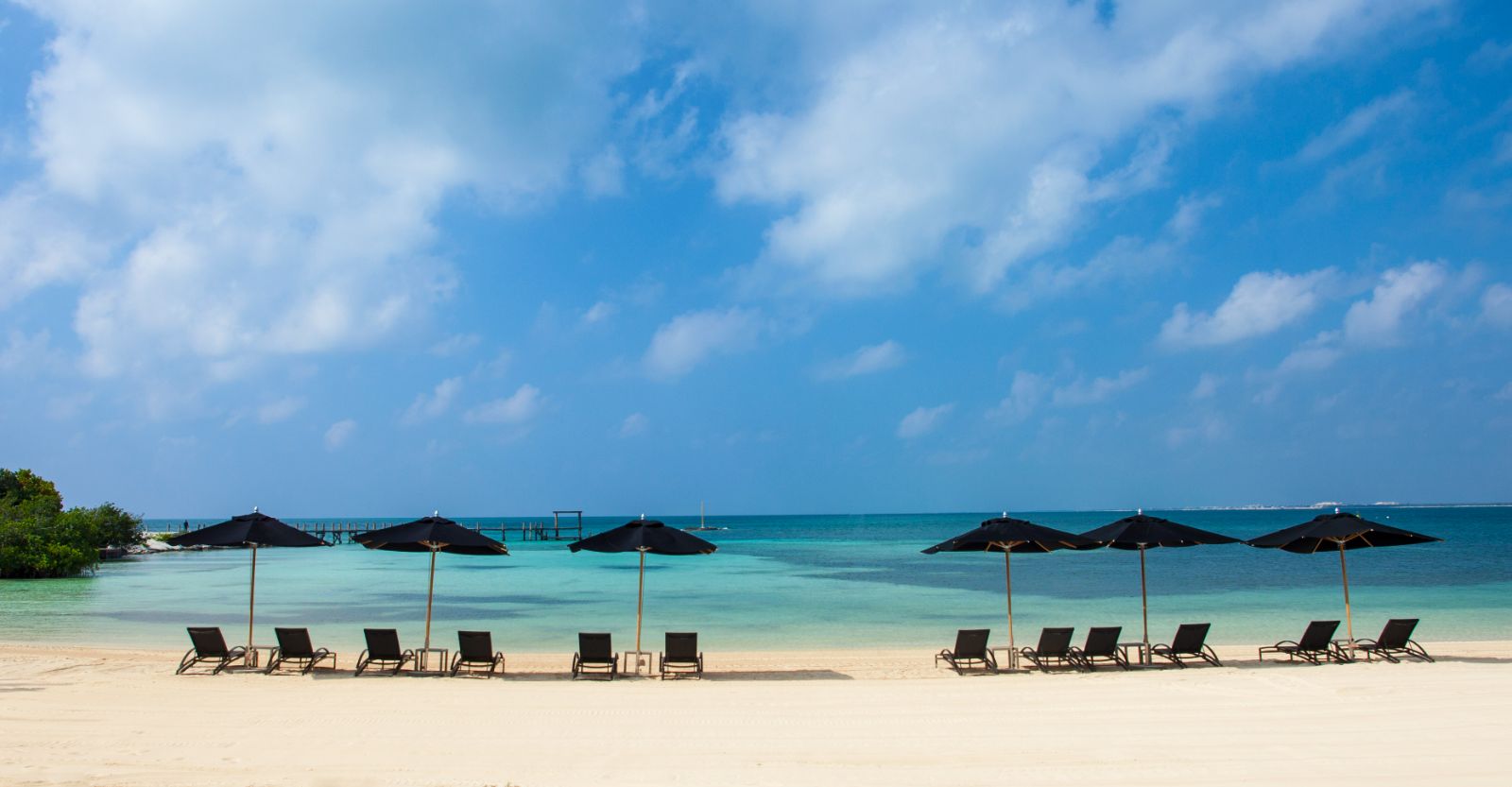 Views from the beach of Nizuc resort on the Riviera Maya