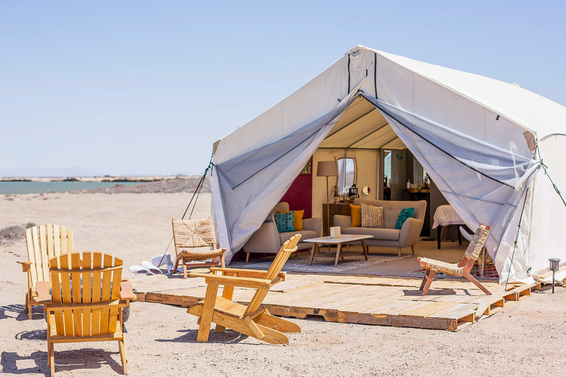 Exterior view of San Ignacio Camp Tent in Mexico