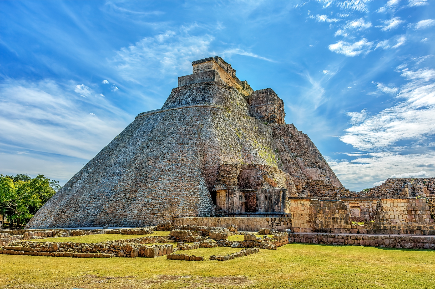 Uxmal pyramid on the Yucatan Peninsula - Ancient Mayan site