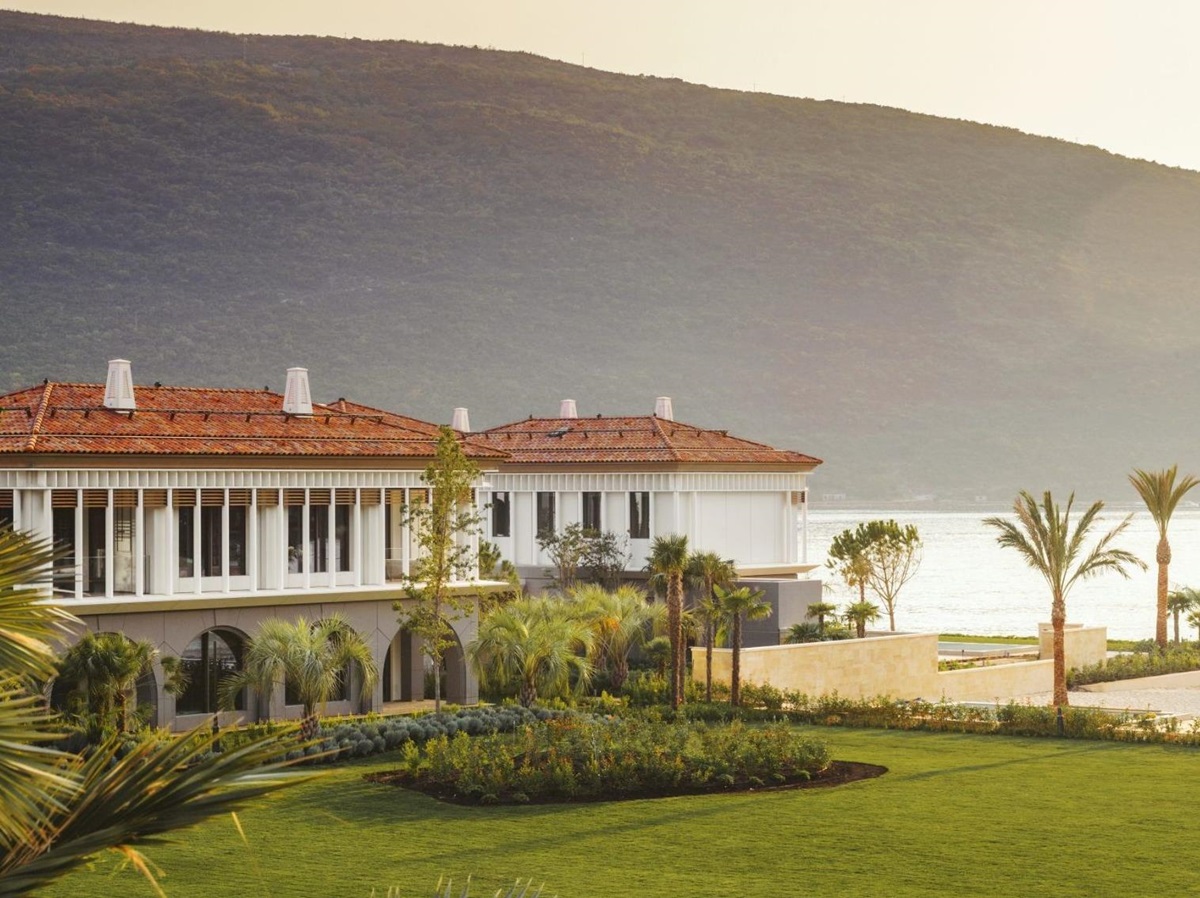 Gardens and Boka view at the One&Only Portonovi in Montenegro