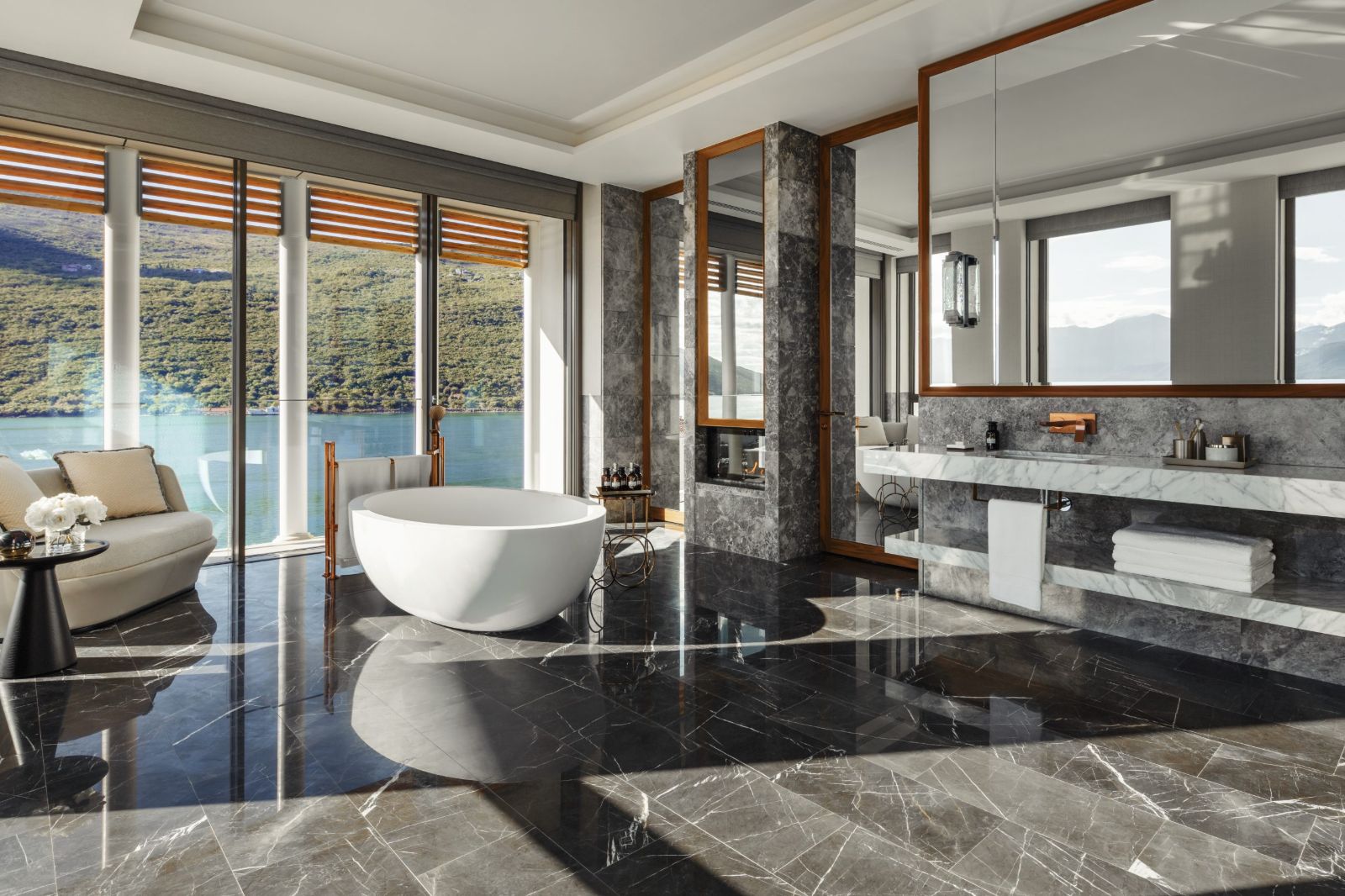 Bathroom of a suite at the One&Only Portonovi in Montenegro