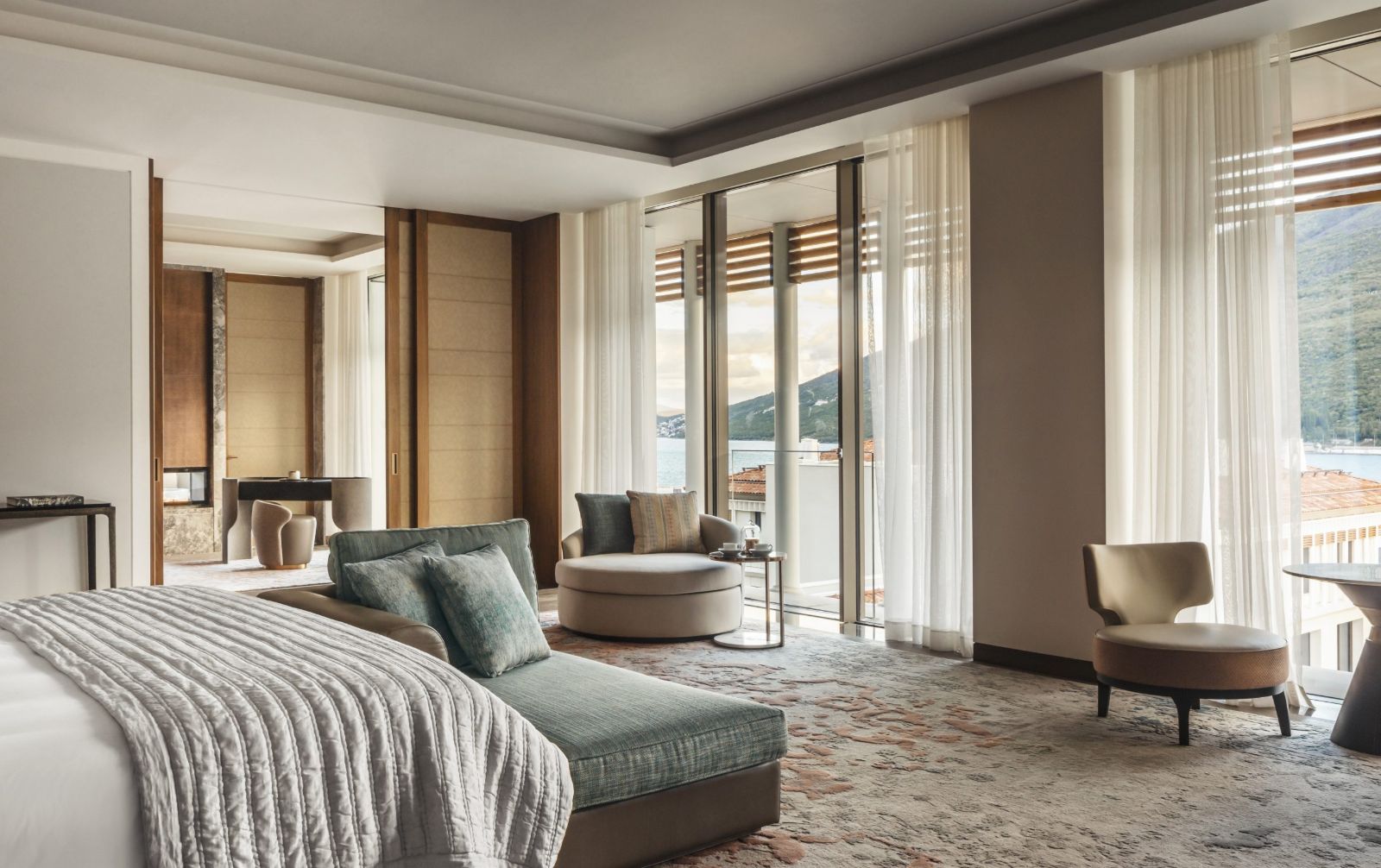 Boka bay views from a suite at the One&Only Portonovi in Montenegro