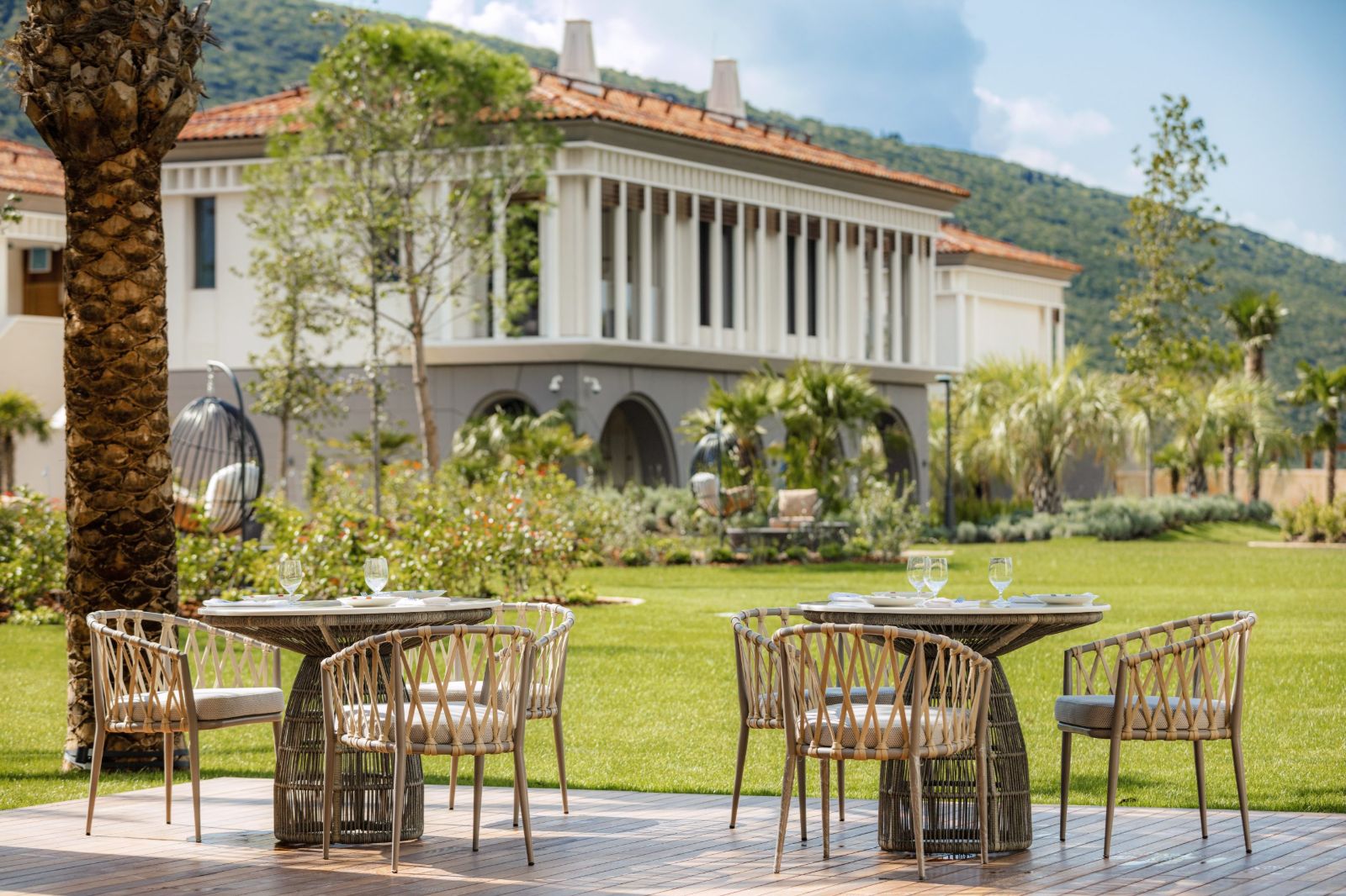 Outdoor dining at the One&Only Portonovi in Montenegro