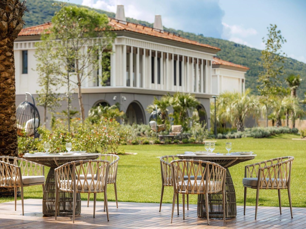 Outdoor dining at the One&Only Portonovi in Montenegro
