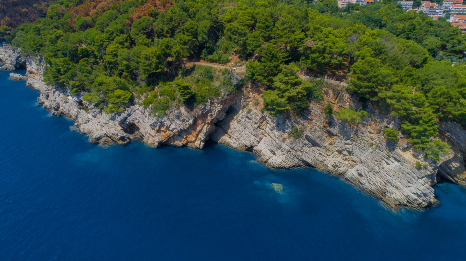 Cliffs on the coast of Montenegro