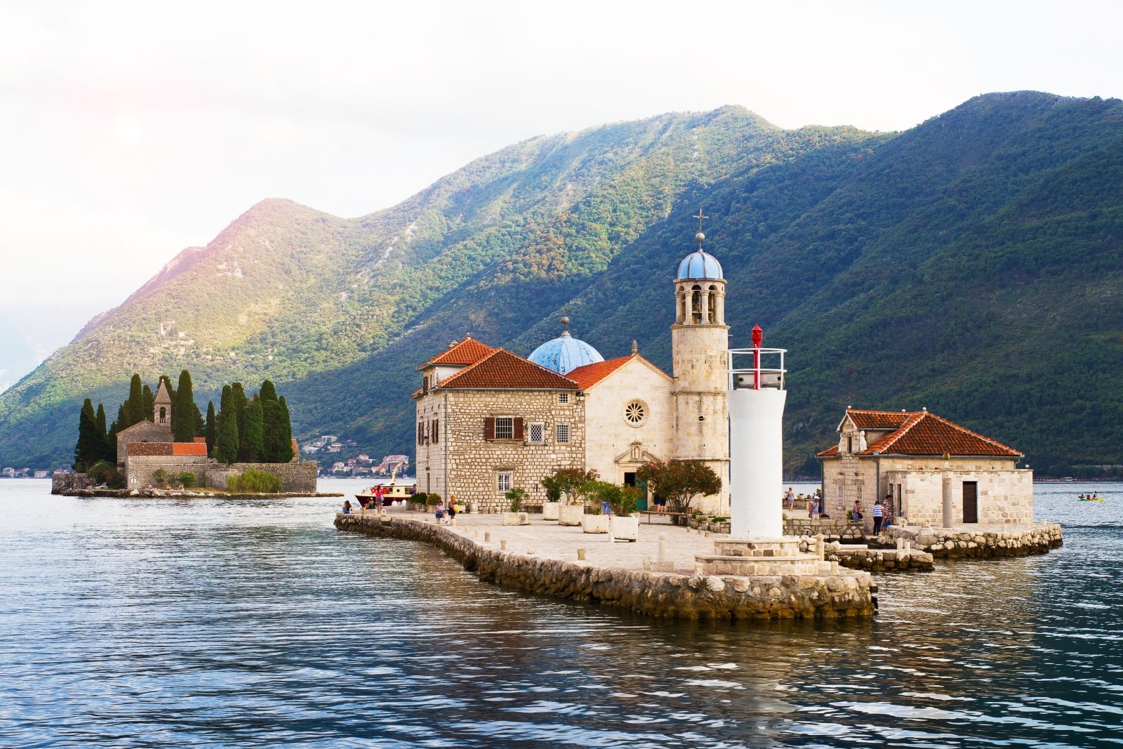 Church on an island in Perast, Montenegro