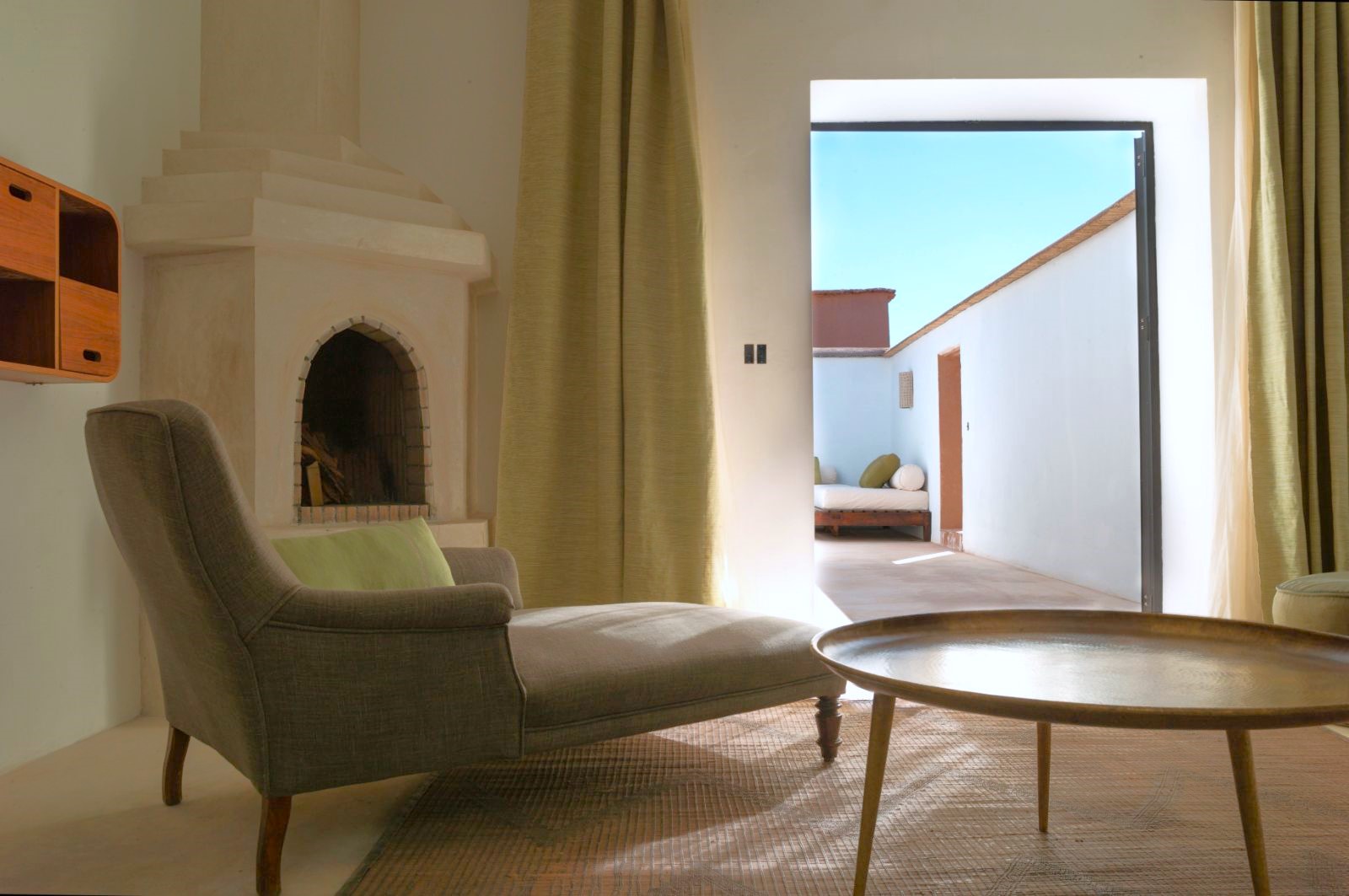 Guest suite lounge at Dar Ahlam in Skoura