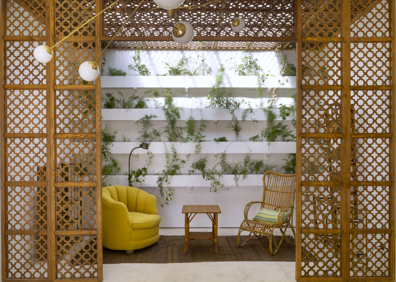 Seating area in a guest suite at Dar Ahlam in Skoura