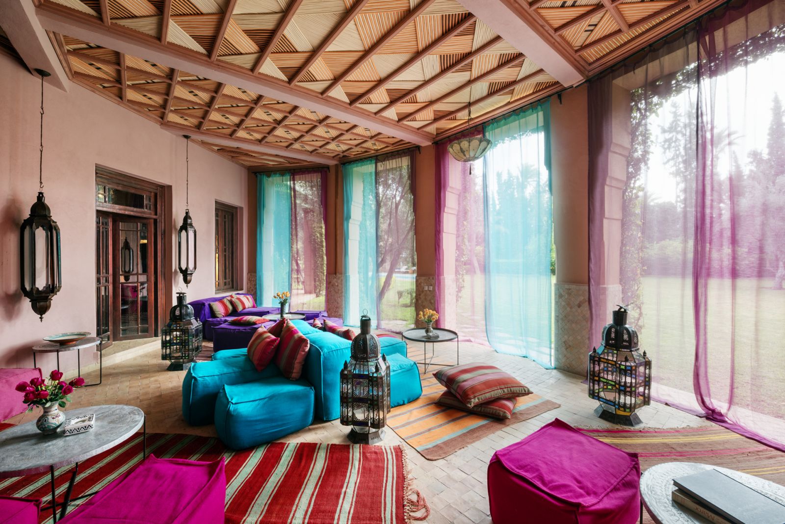 The Fan Room at Dar Zemora in Morocco