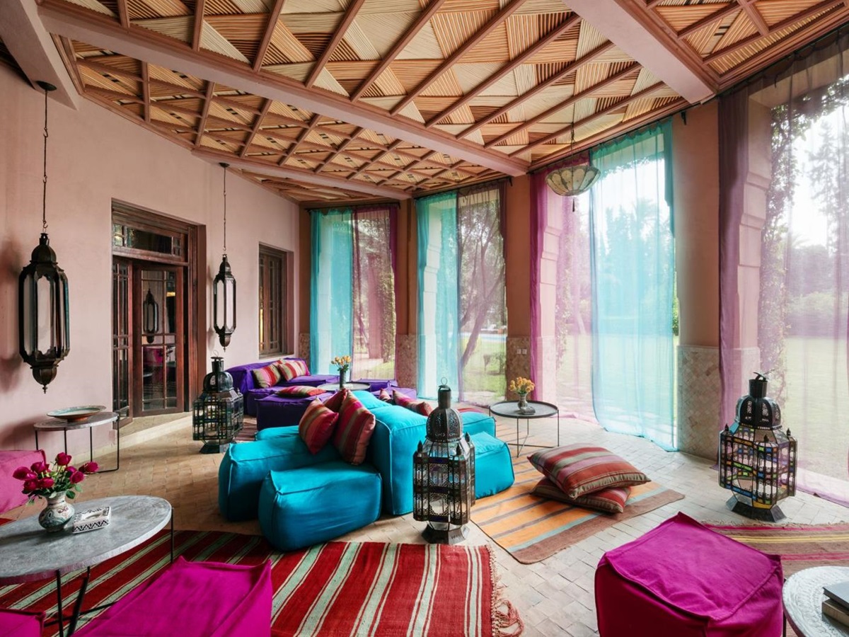 The Fan Room at Dar Zemora in Morocco