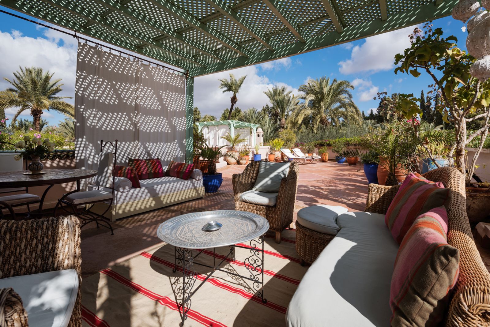 The large terrace of the Perla Suite at Dar Zermora