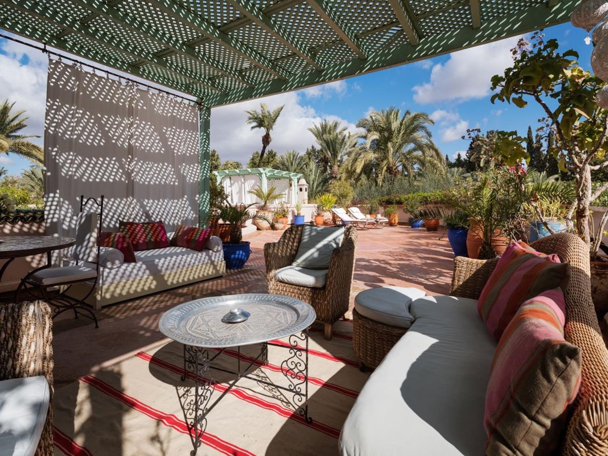 The large terrace of the Perla Suite at Dar Zermora