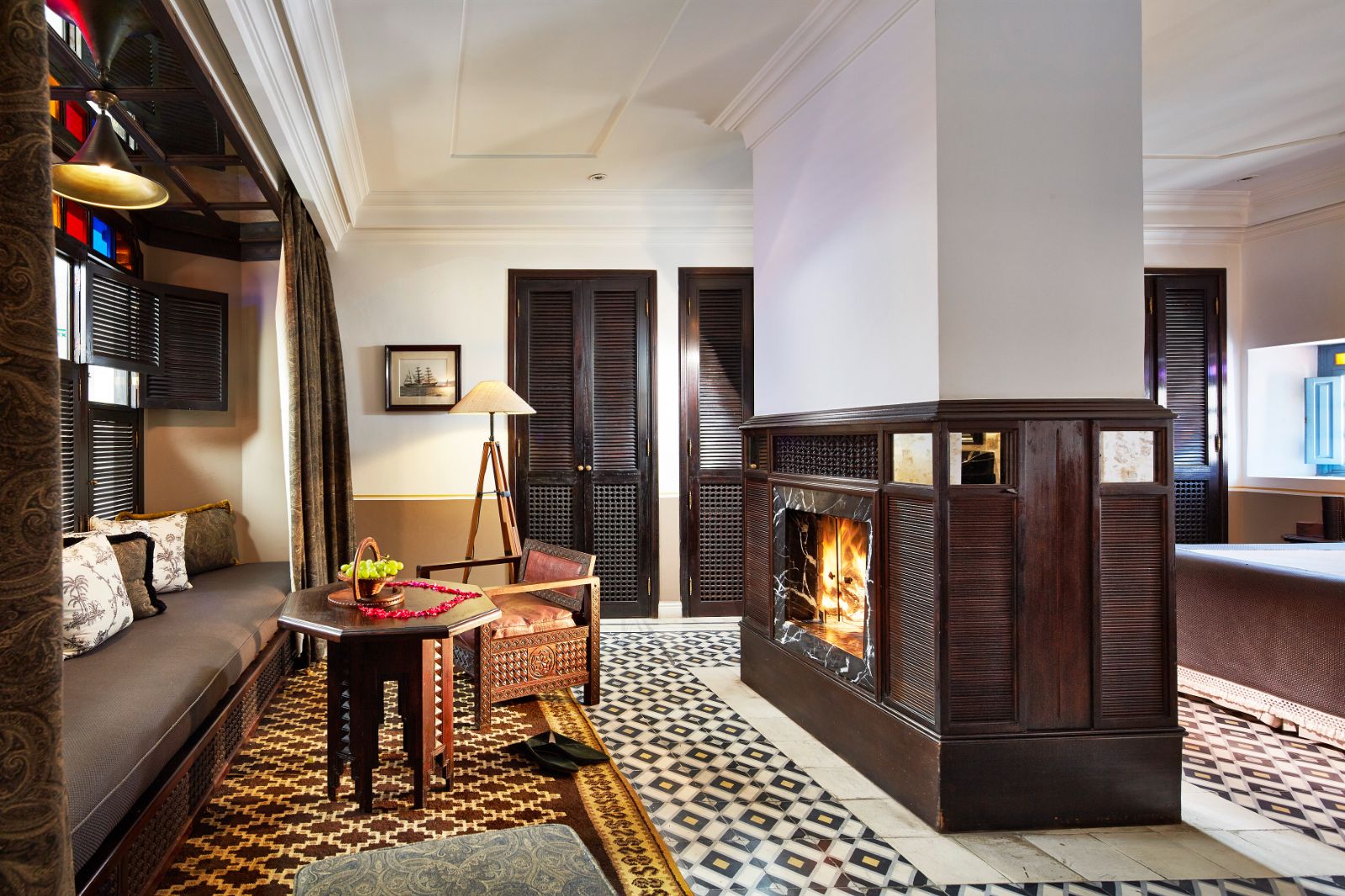 Premium suite at Heure Bleue Palais luxury hotel in Essaouira