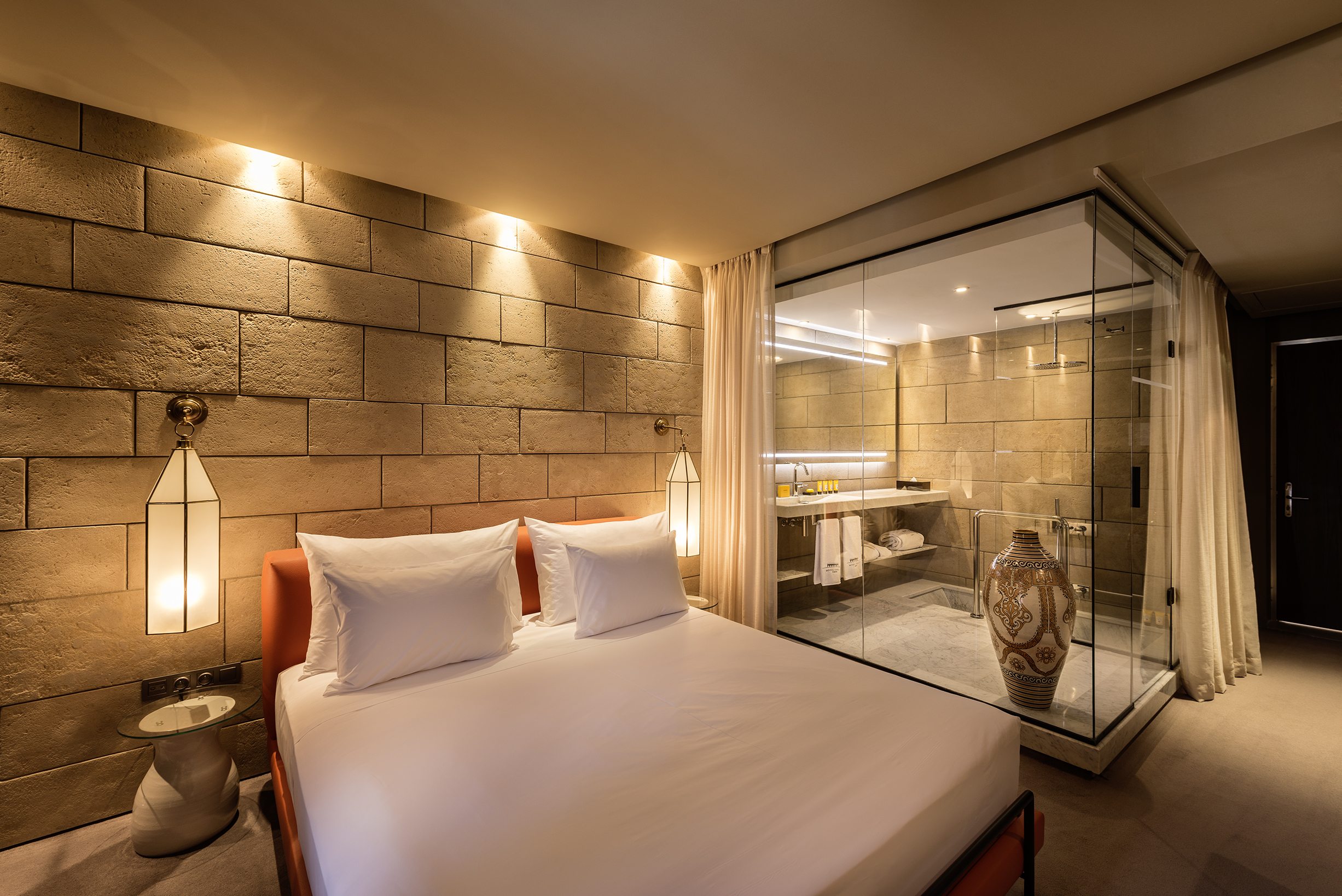 A bedroom at Hotel Sahrai, Morocco