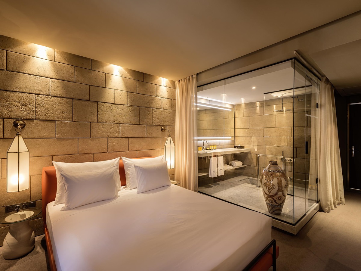 A bedroom at Hotel Sahrai, Morocco