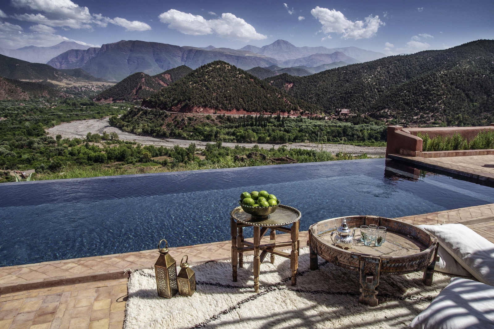 The pool at Kasbah Bab Ourika