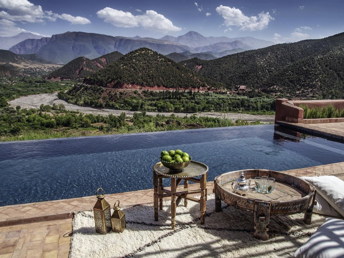 The pool at Kasbah Bab Ourika