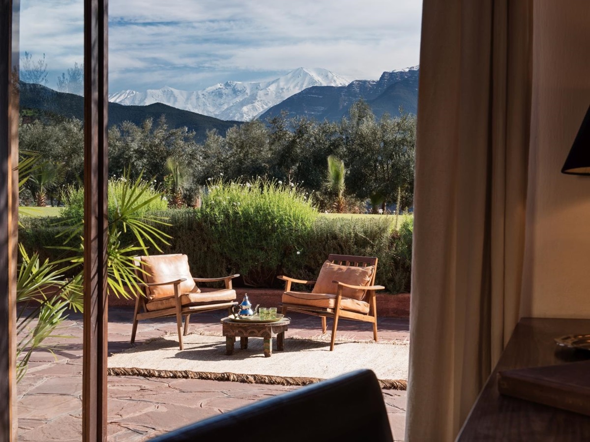Terrace with two comfortable chairs