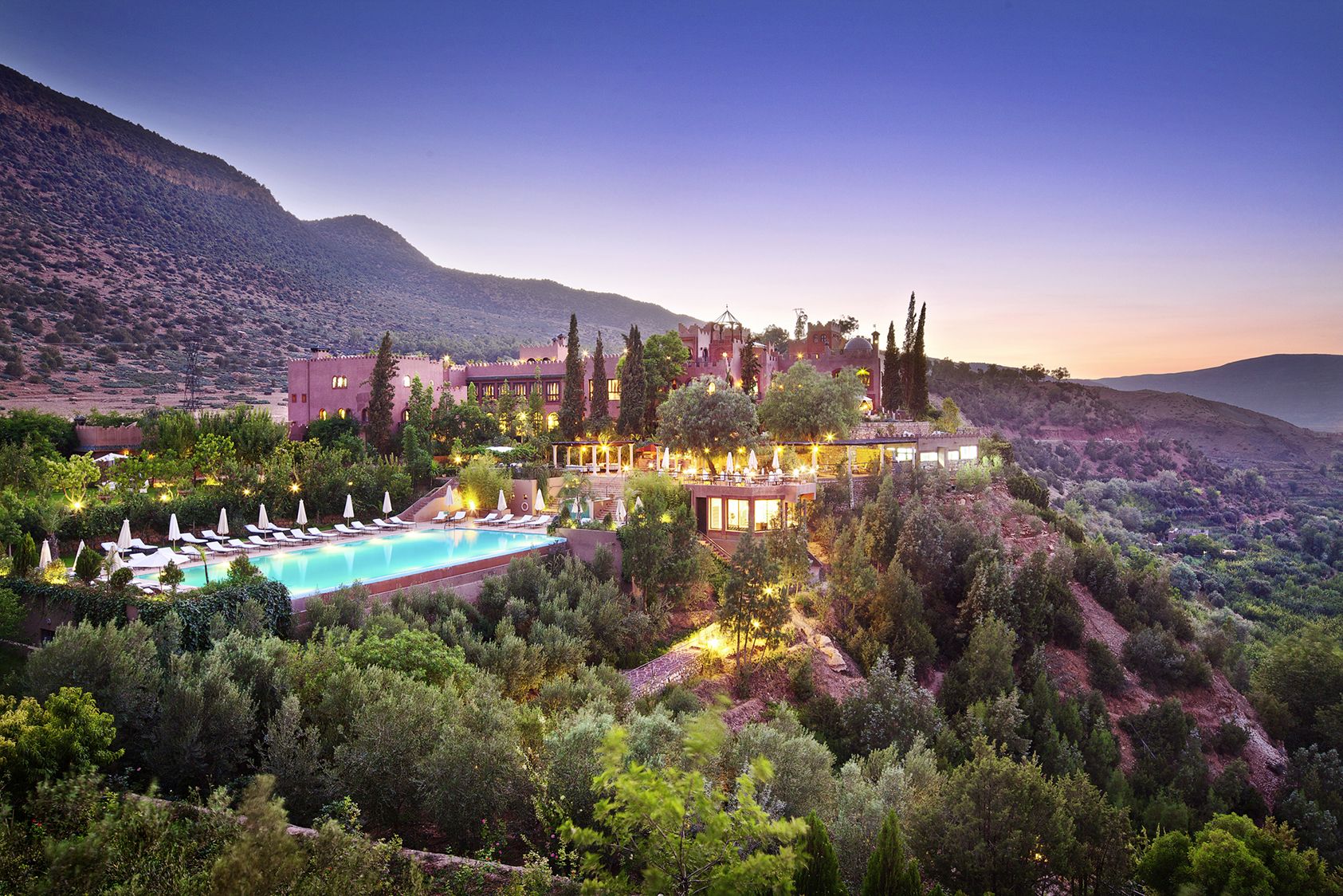 Dusk at Kasbah Tamadot