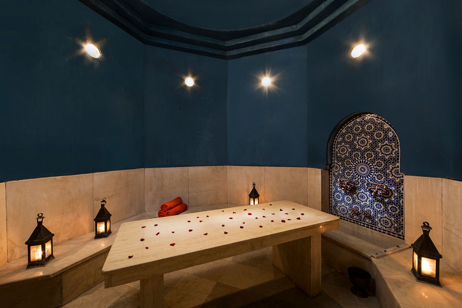 Hammam at Kasbah Tamadot in the Atlas Mountains of Morocco