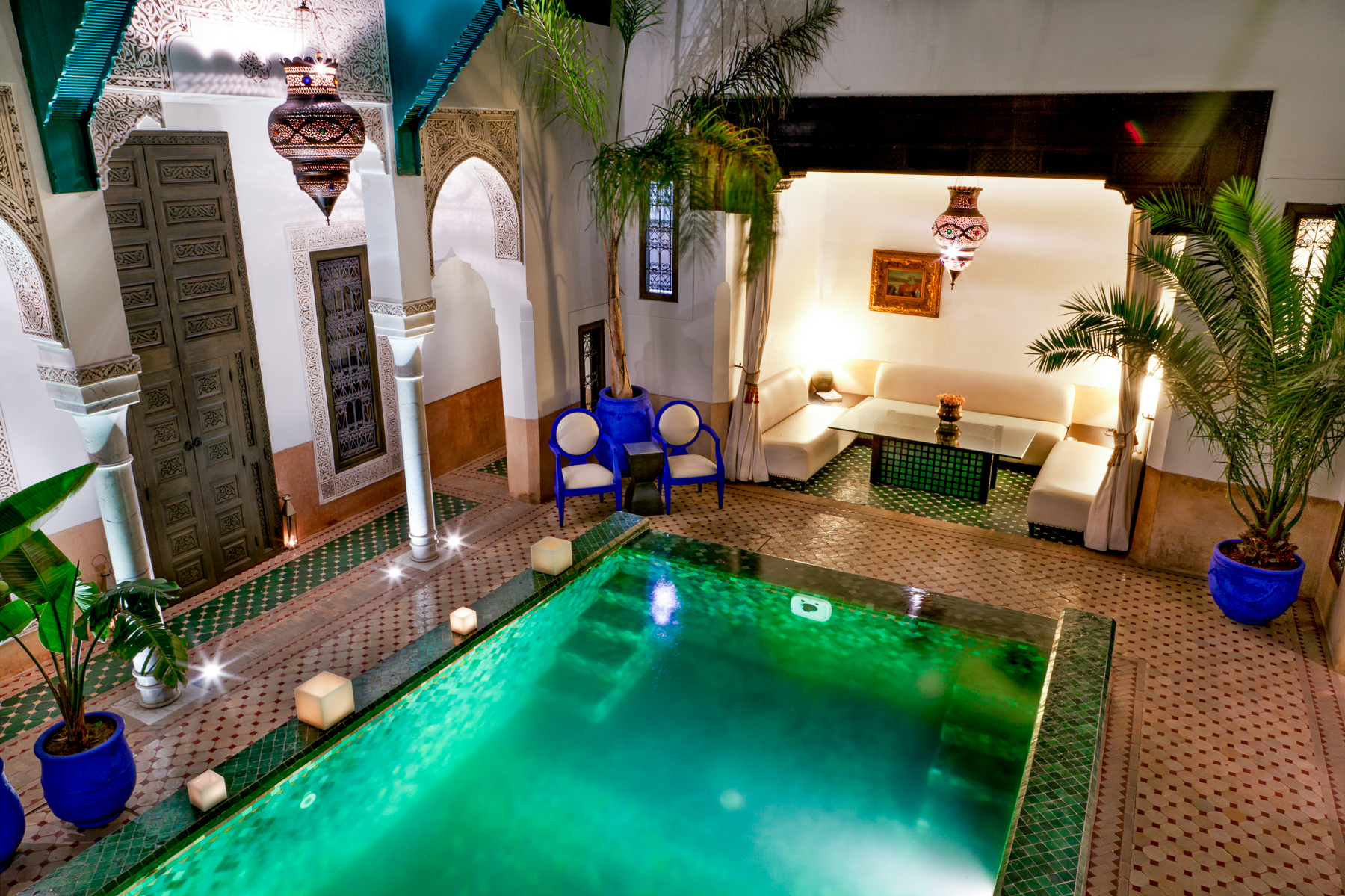 Swimming pool at Riad Farnatchi in Marrakech