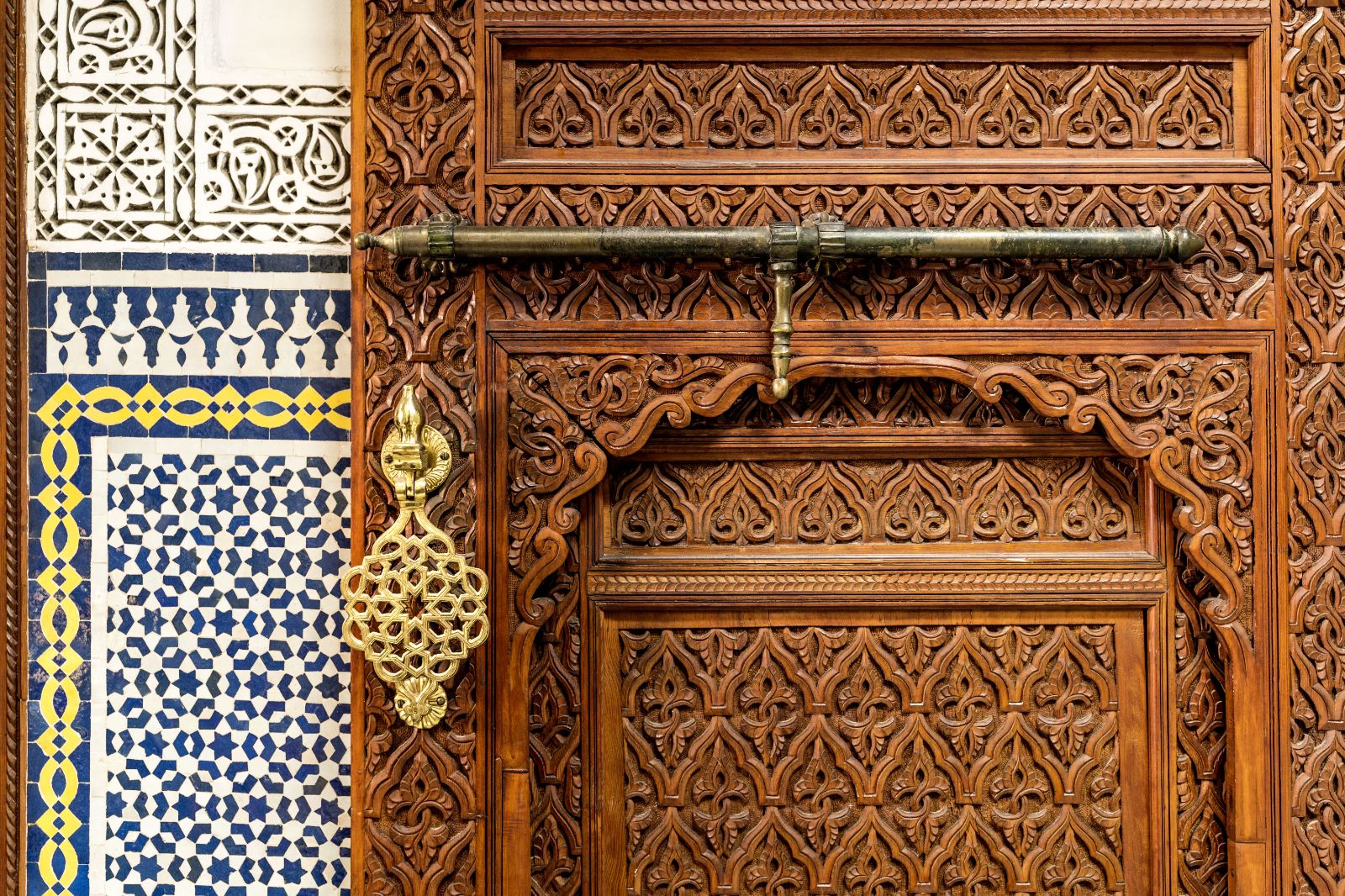 Moroccan patterns and detail at Riad Fes
