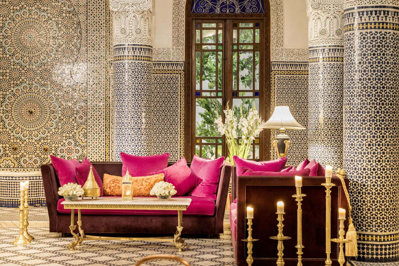 Terrace lounge at Riad Fes