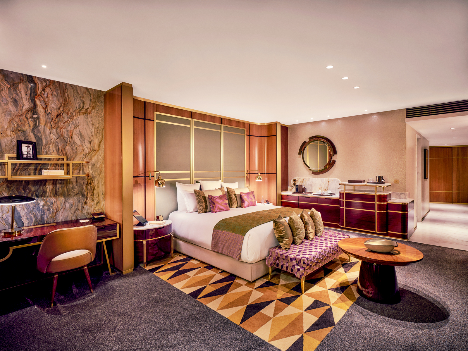 A guest bedroom at the Royal Mansour Casablanca