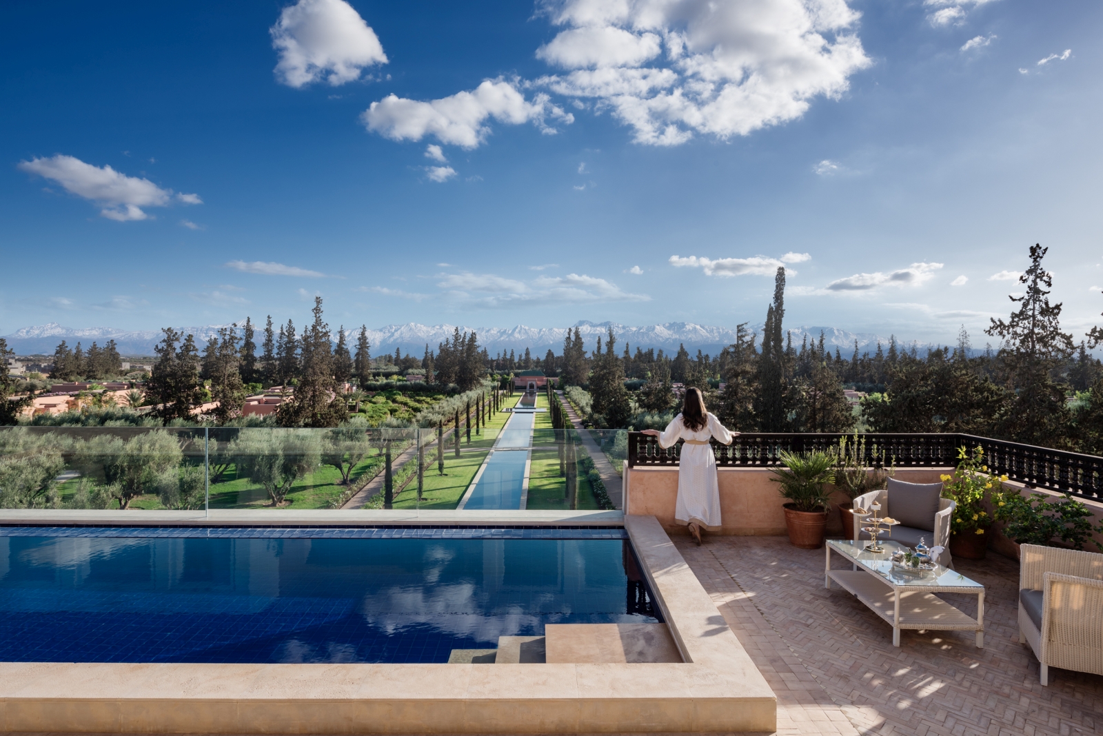 View from a pool terrace