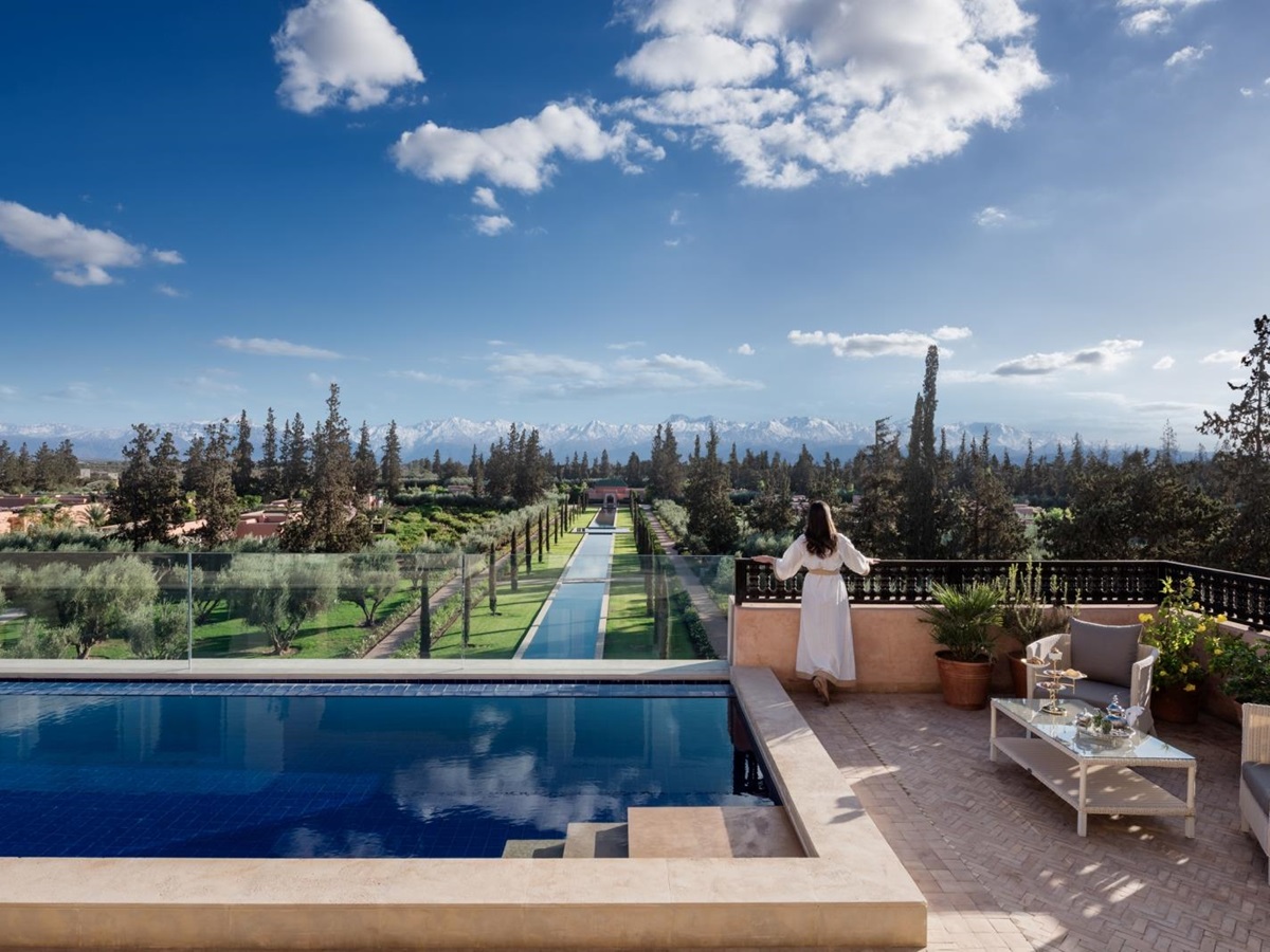 View from a pool terrace