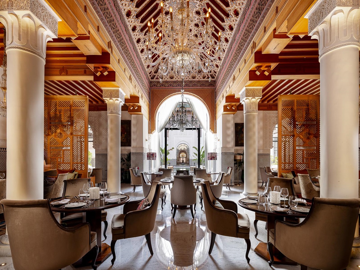 Rivayat restaurant at the Oberoi Marrakech hotel