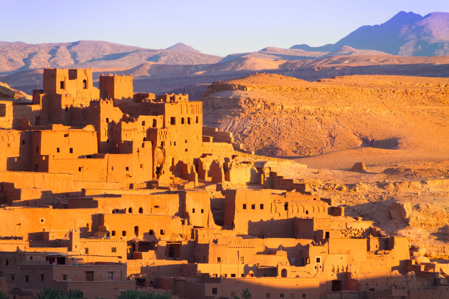 Aerial view of Ait Benhaddou in Morocco