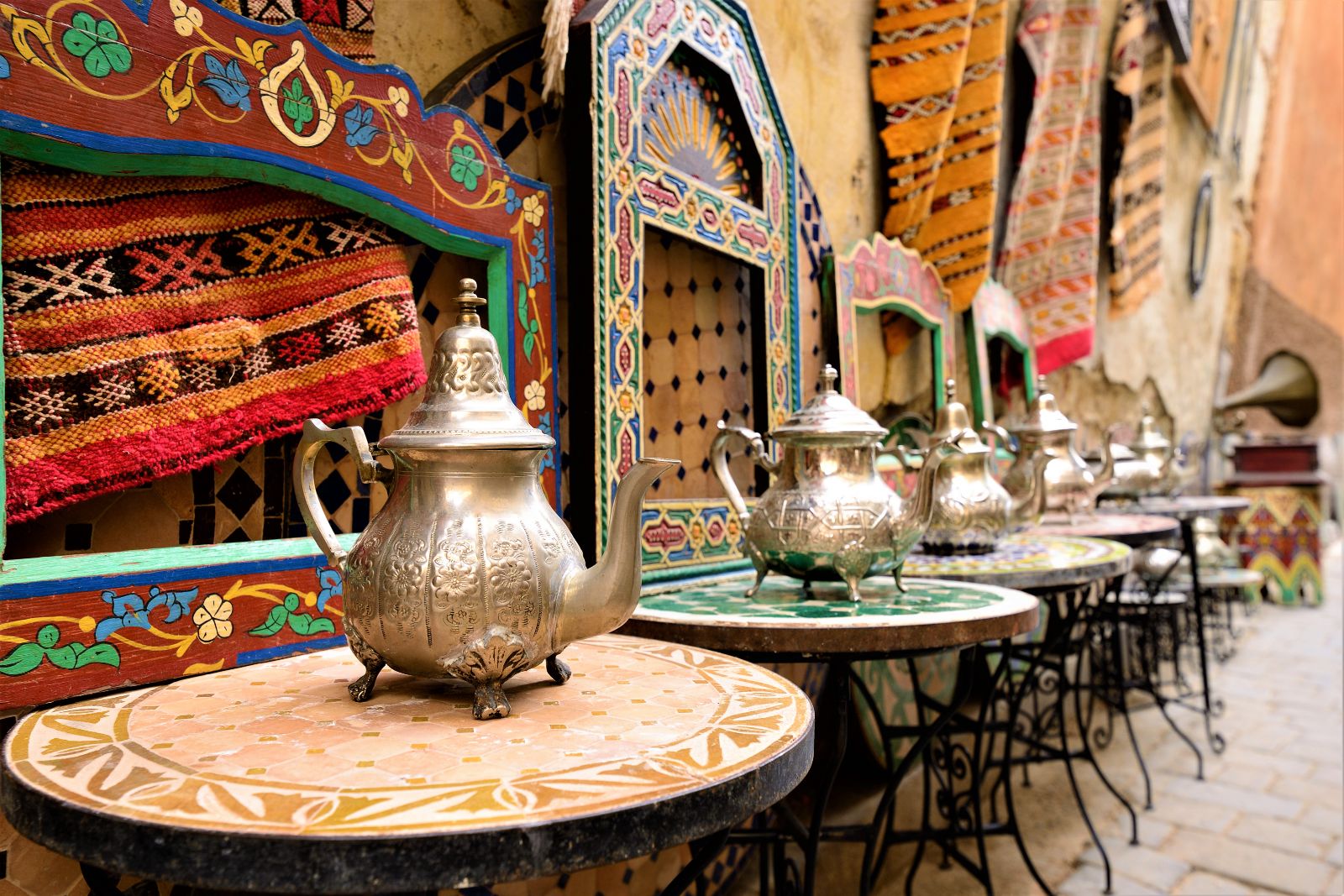 Medina teapots in Morocco