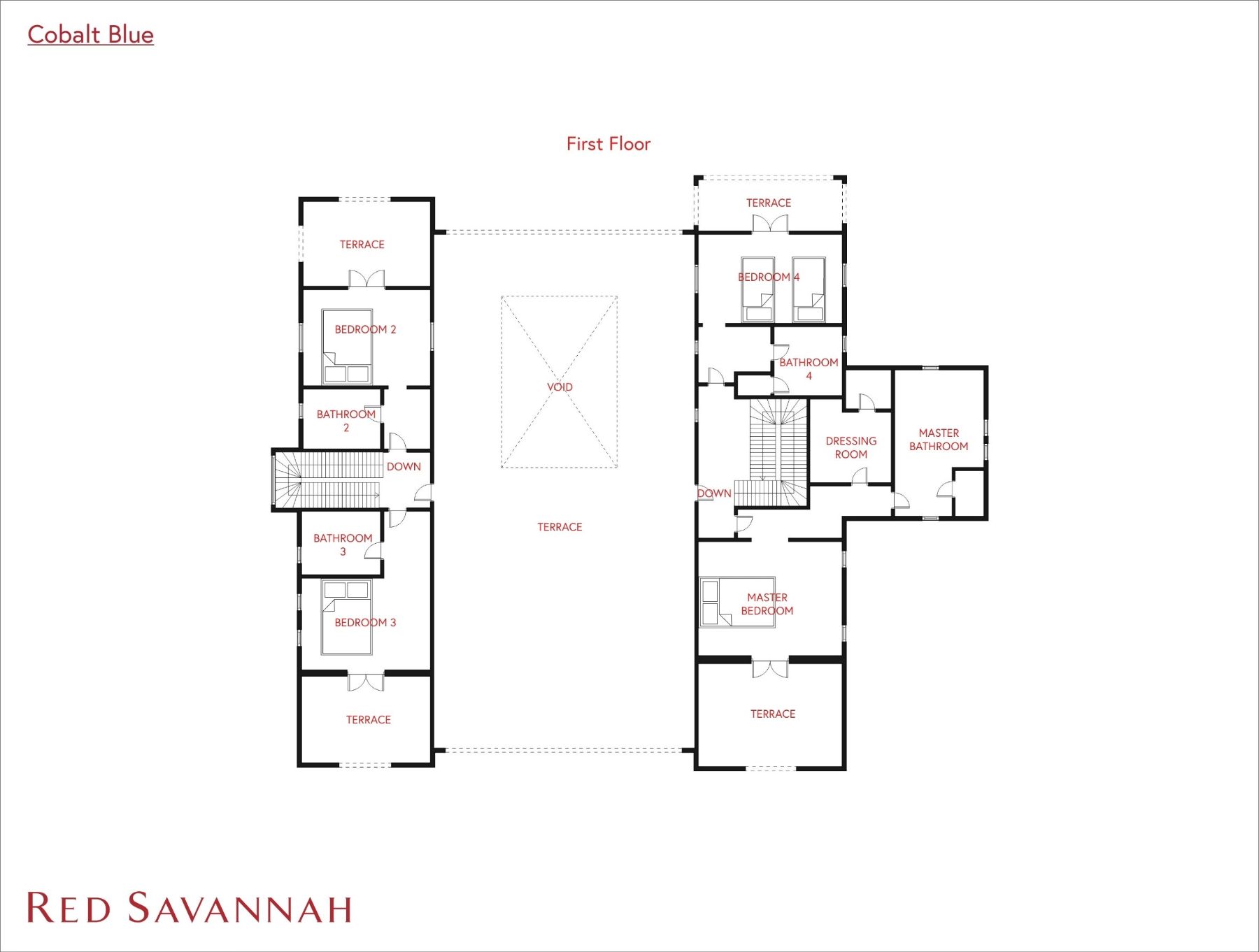 Cobalt Blue first floor floorplan