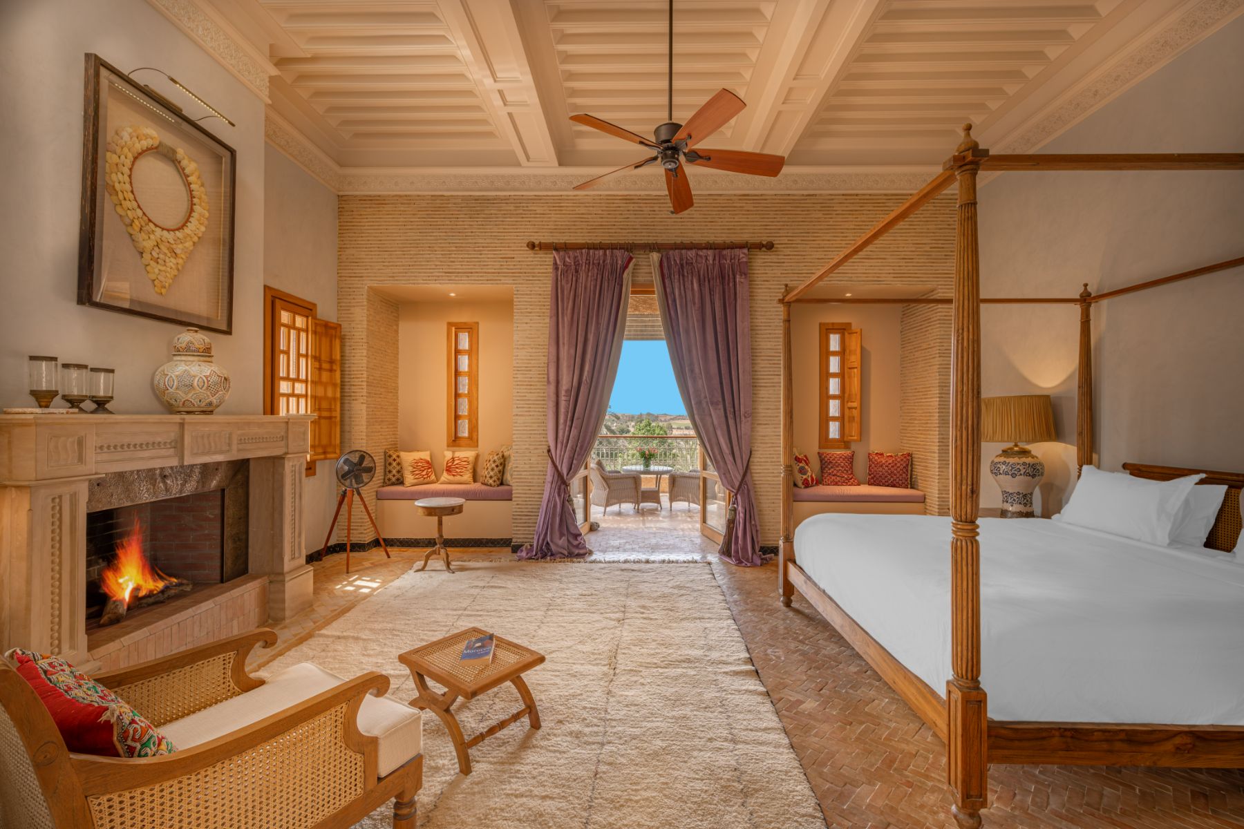 Bedroom One at Cobalt Blue in Morocco 